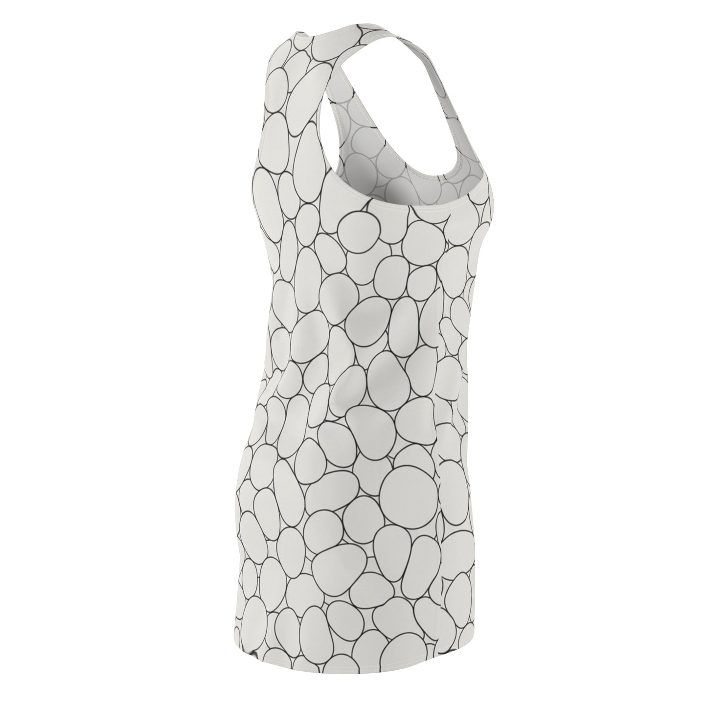 Pebble Print Racerback Dress — Women's All-Over Stone Pattern Sundress