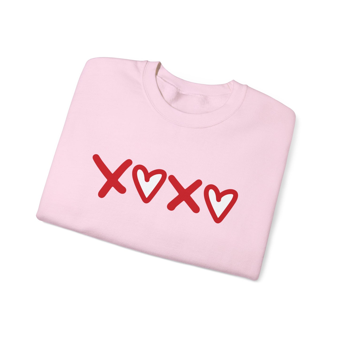 Crewneck Sweatshirt — Red XOXO Hearts Valentine’s Love Graphic