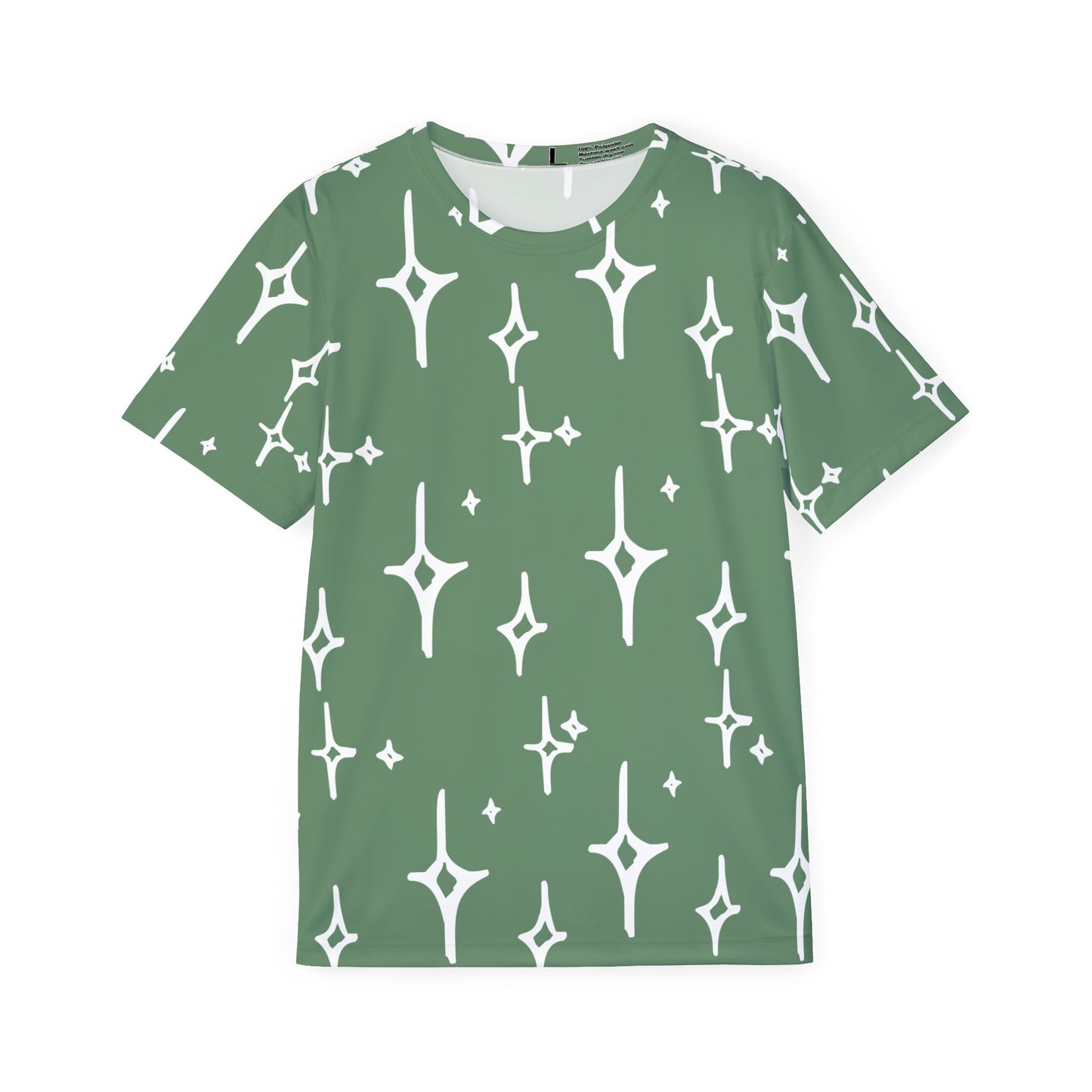 Green Starburst Athletic Jersey — Men’s All-Over Print Sports Tee