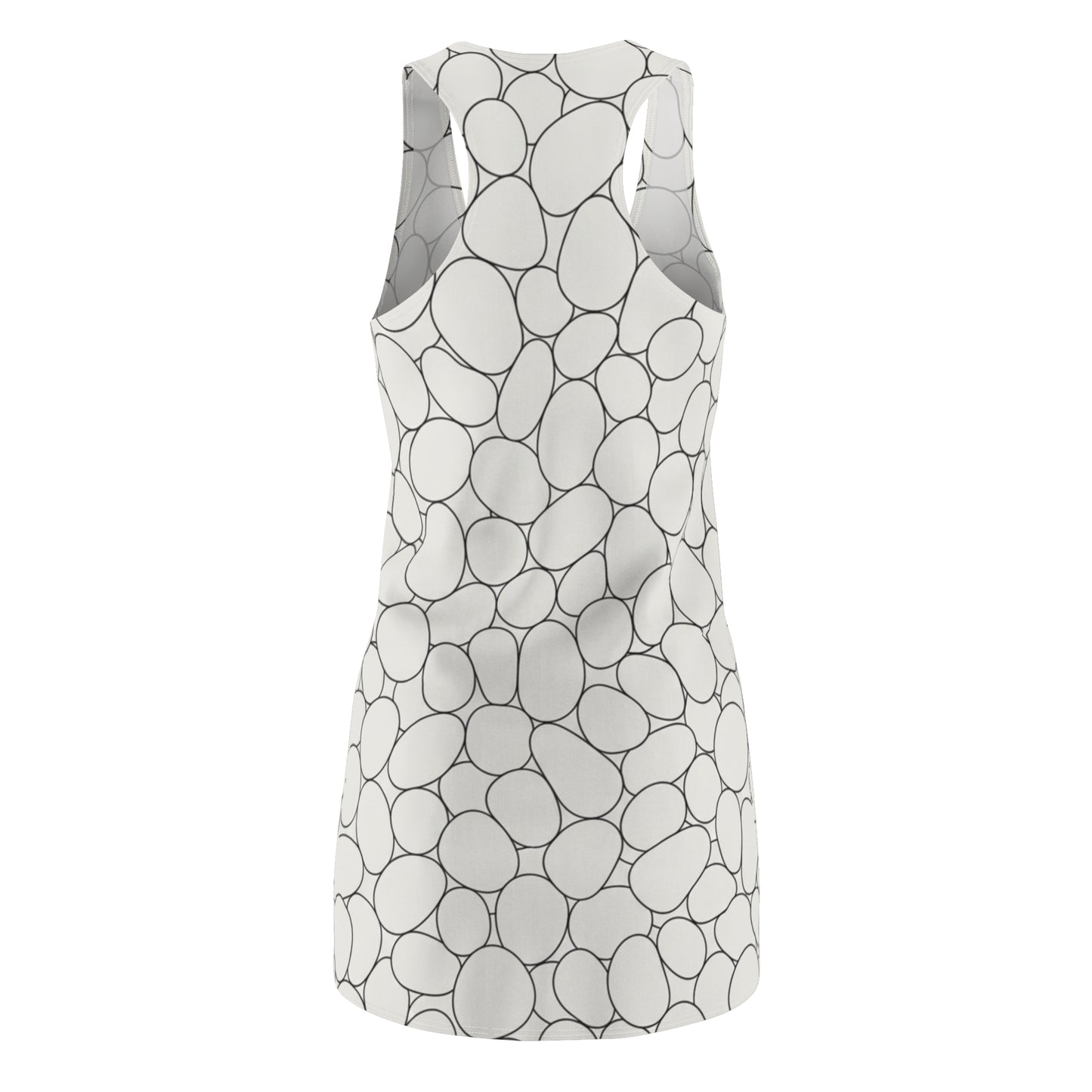 Pebble Print Racerback Dress — Women's All-Over Stone Pattern Sundress
