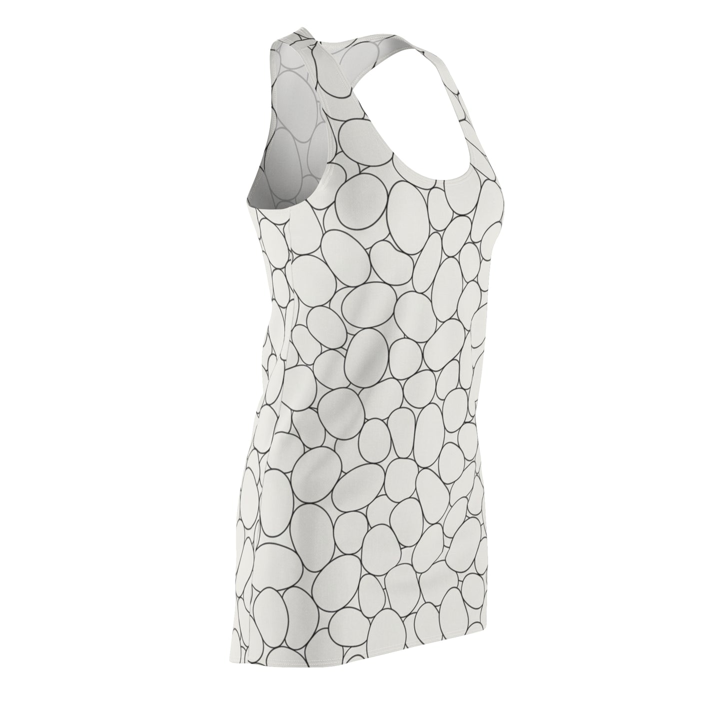 Pebble Print Racerback Dress — Women's All-Over Stone Pattern Sundress