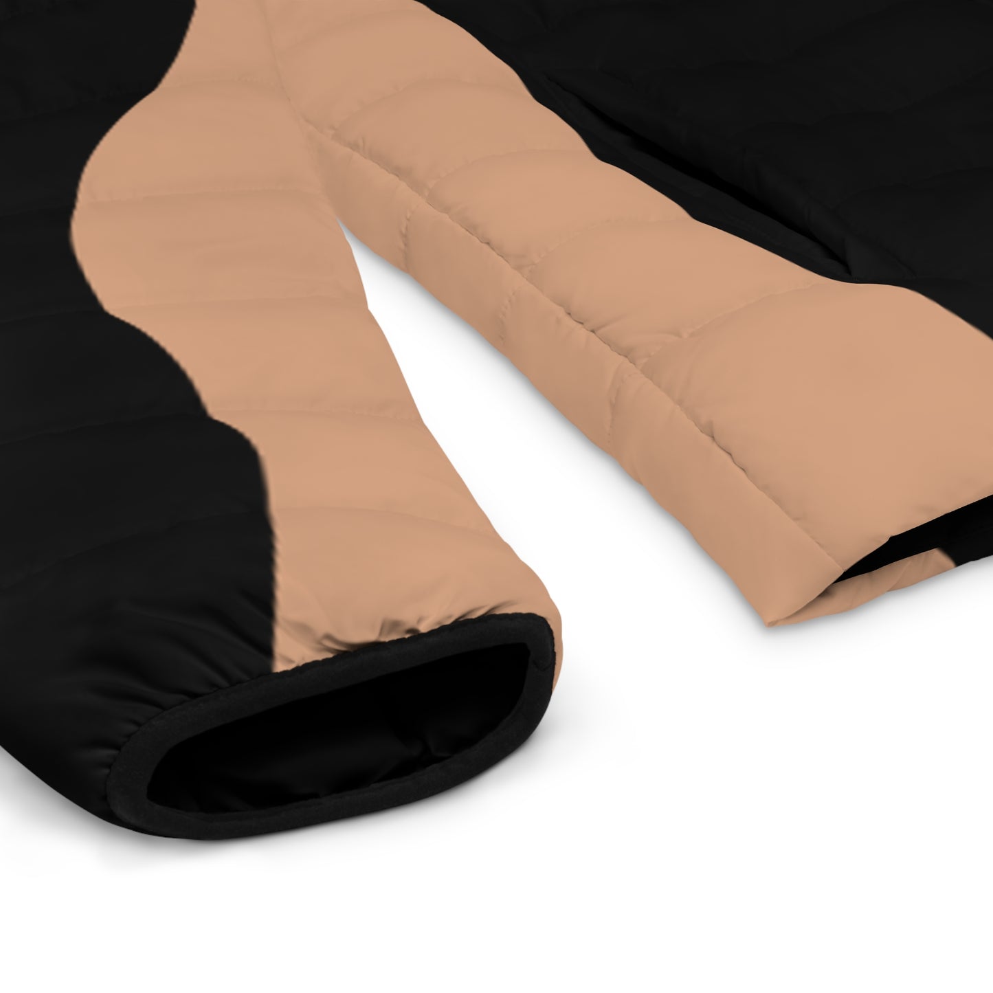 Wavy Colorblock Puffer Jacket