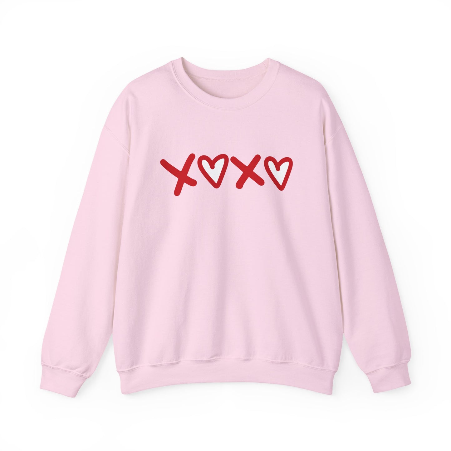 Crewneck Sweatshirt — Red XOXO Hearts Valentine’s Love Graphic