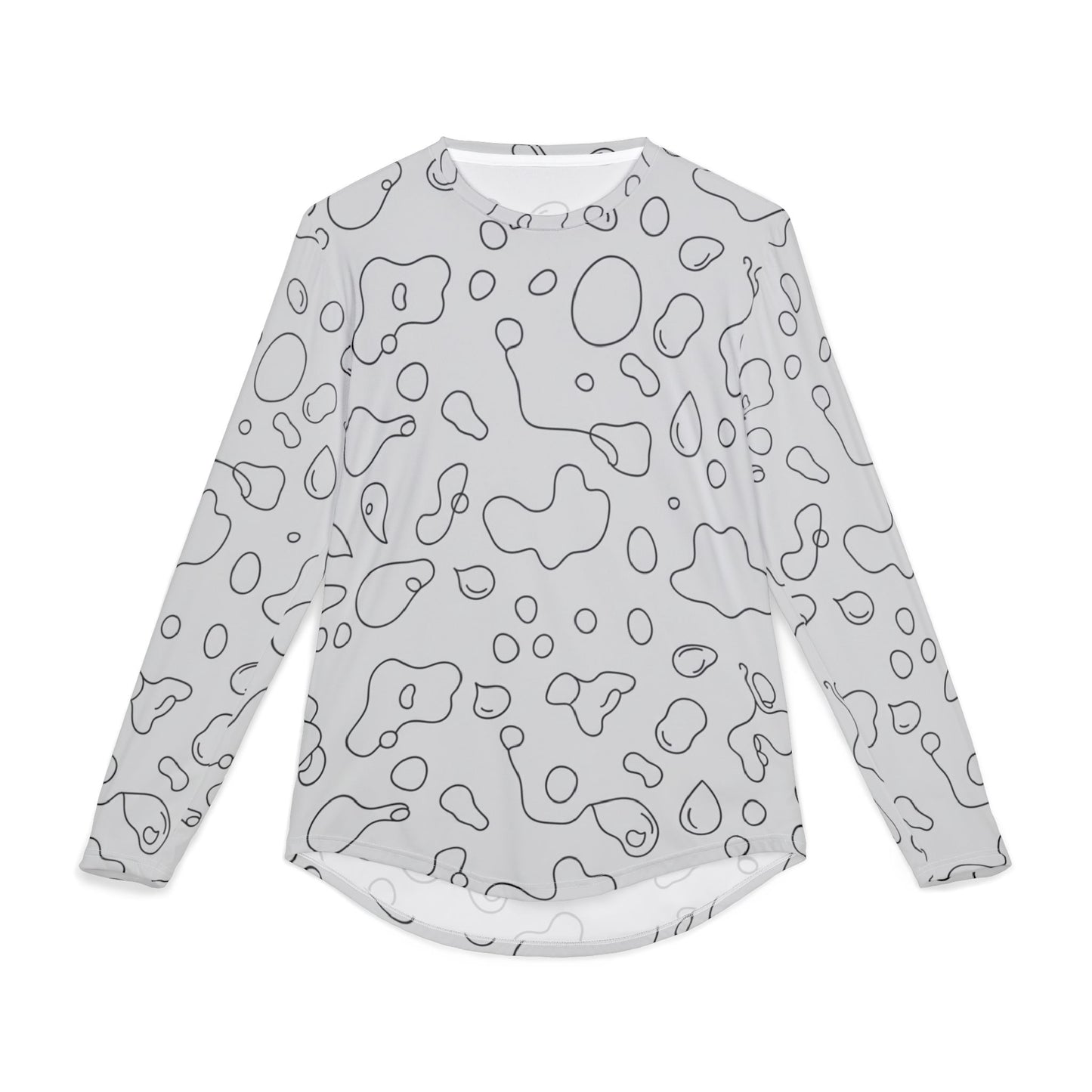 Men's UV Long Sleeve Shirt — Subtle Grey Camo All-Over Print