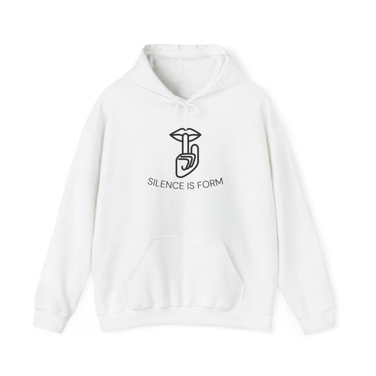 Hoodie — Minimal 'Silence Is Form' Line Art Hoody