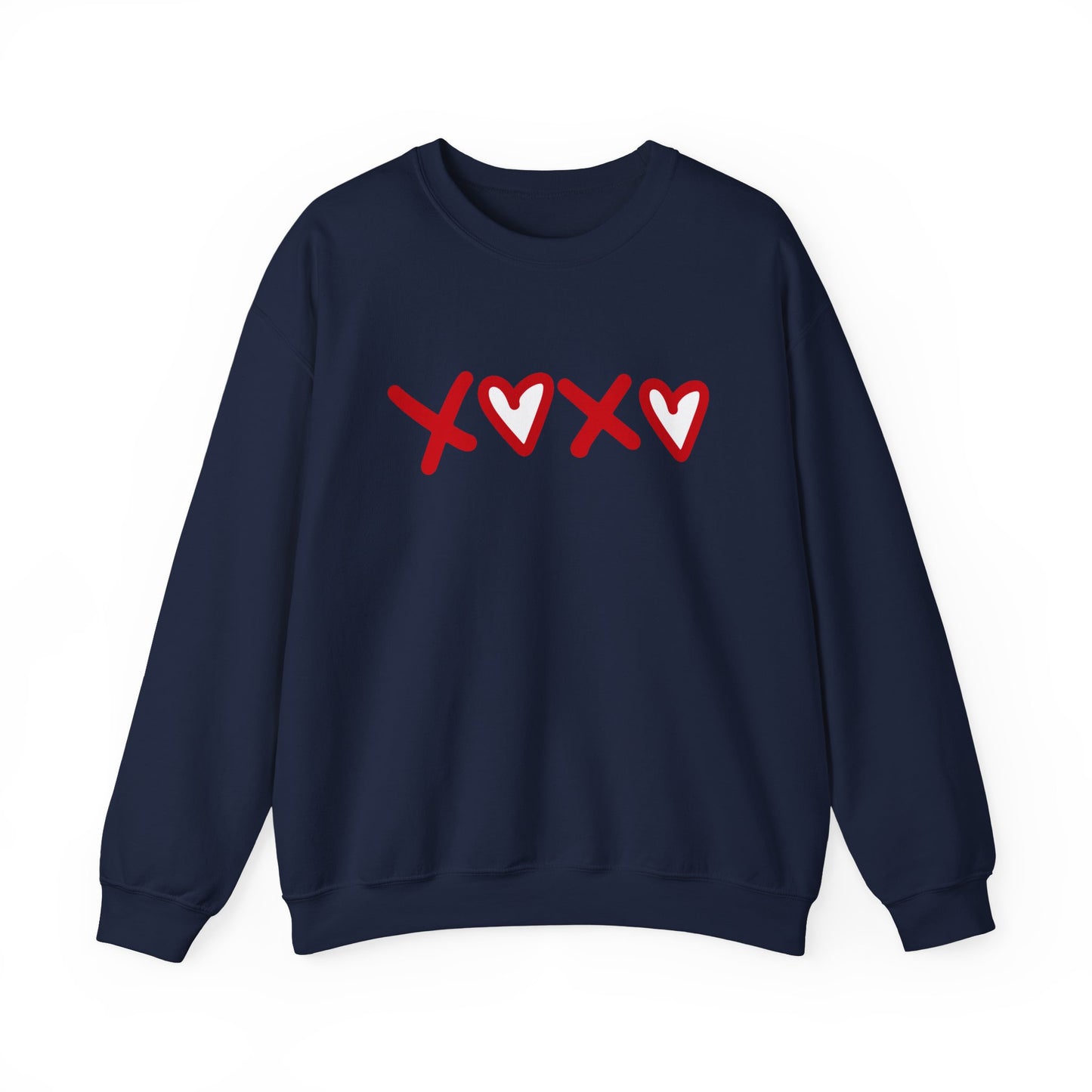 Crewneck Sweatshirt — Red XOXO Hearts Valentine’s Love Graphic