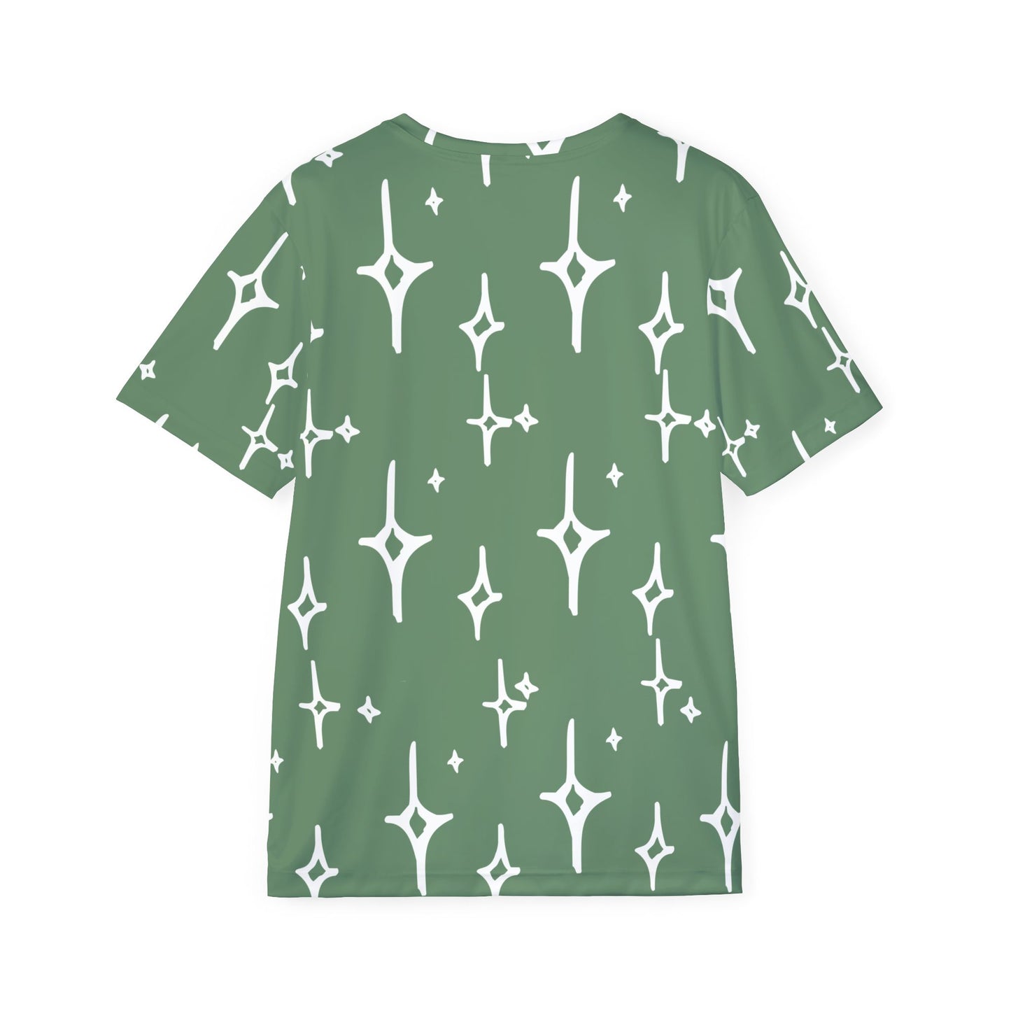 Green Starburst Athletic Jersey — Men’s All-Over Print Sports Tee