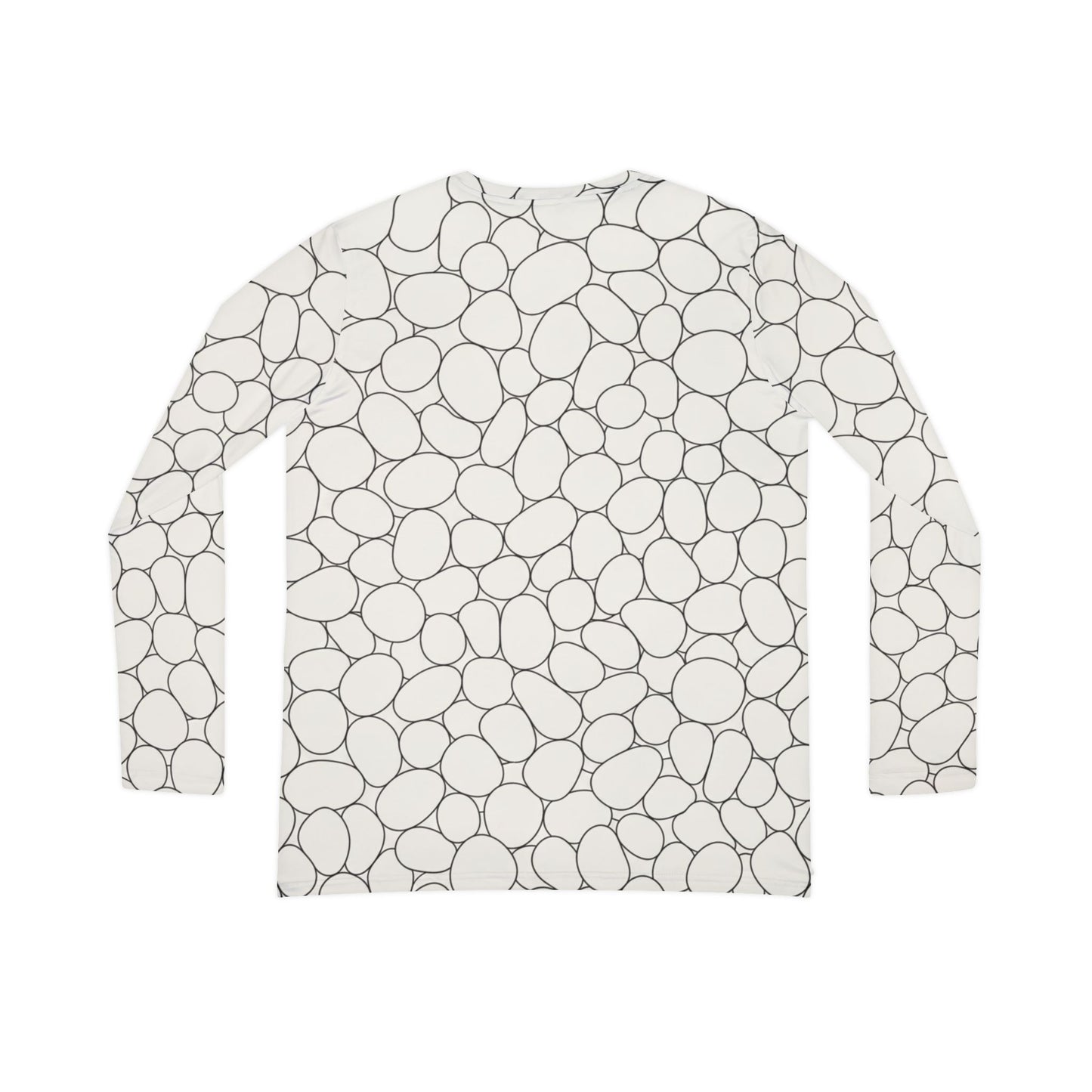 Stone Pebble Pattern V-Neck Long Sleeve Shirt