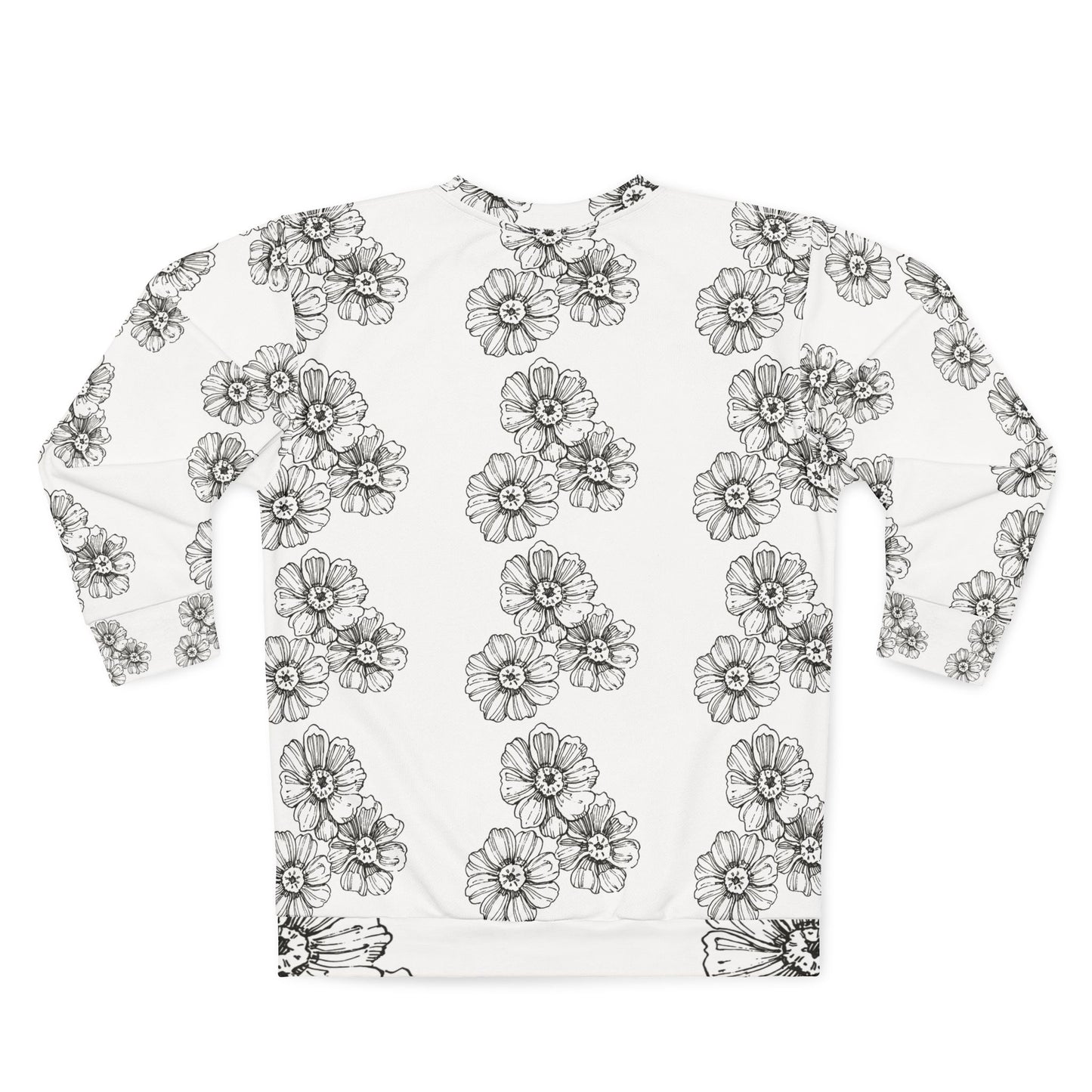 Floral Sketch All-Over Print Sweatshirt