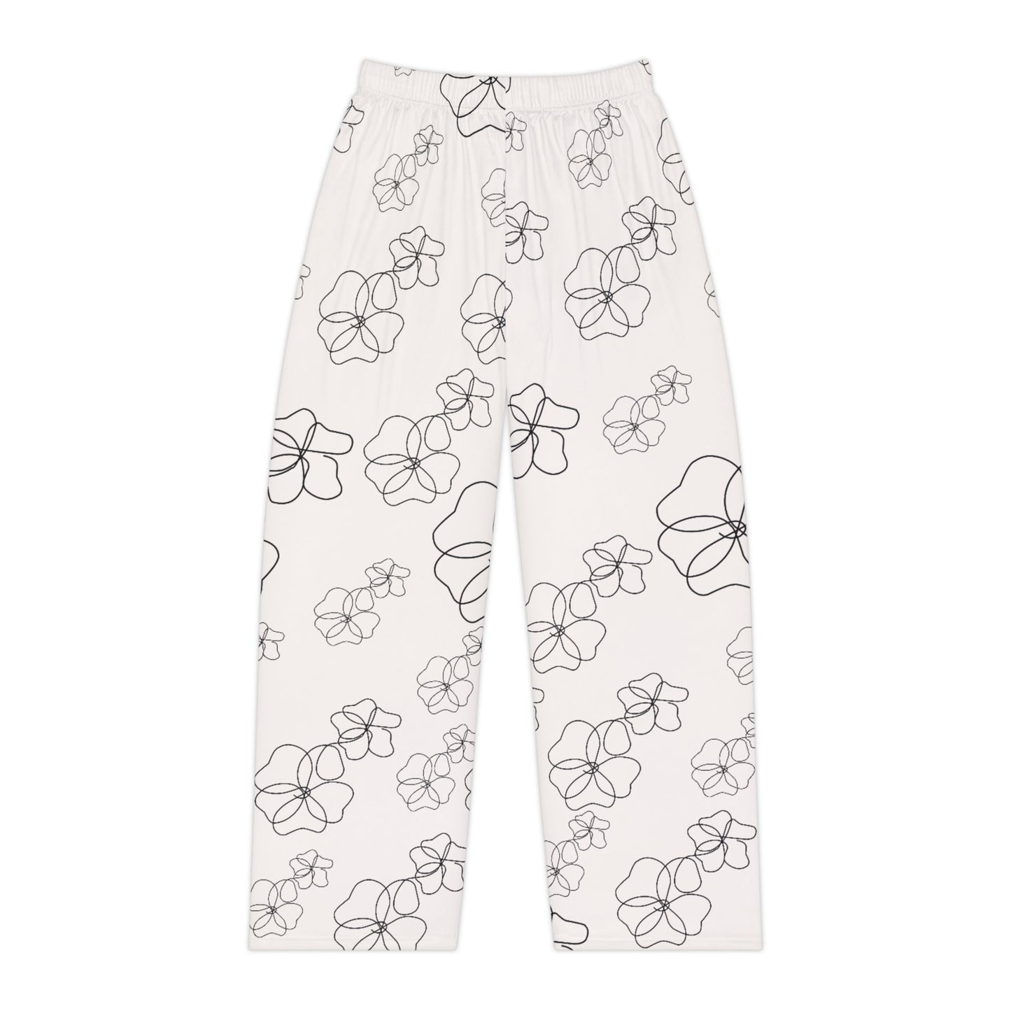 Women's Floral Line Art Pajama Pants — Soft Lounge Sleepwear