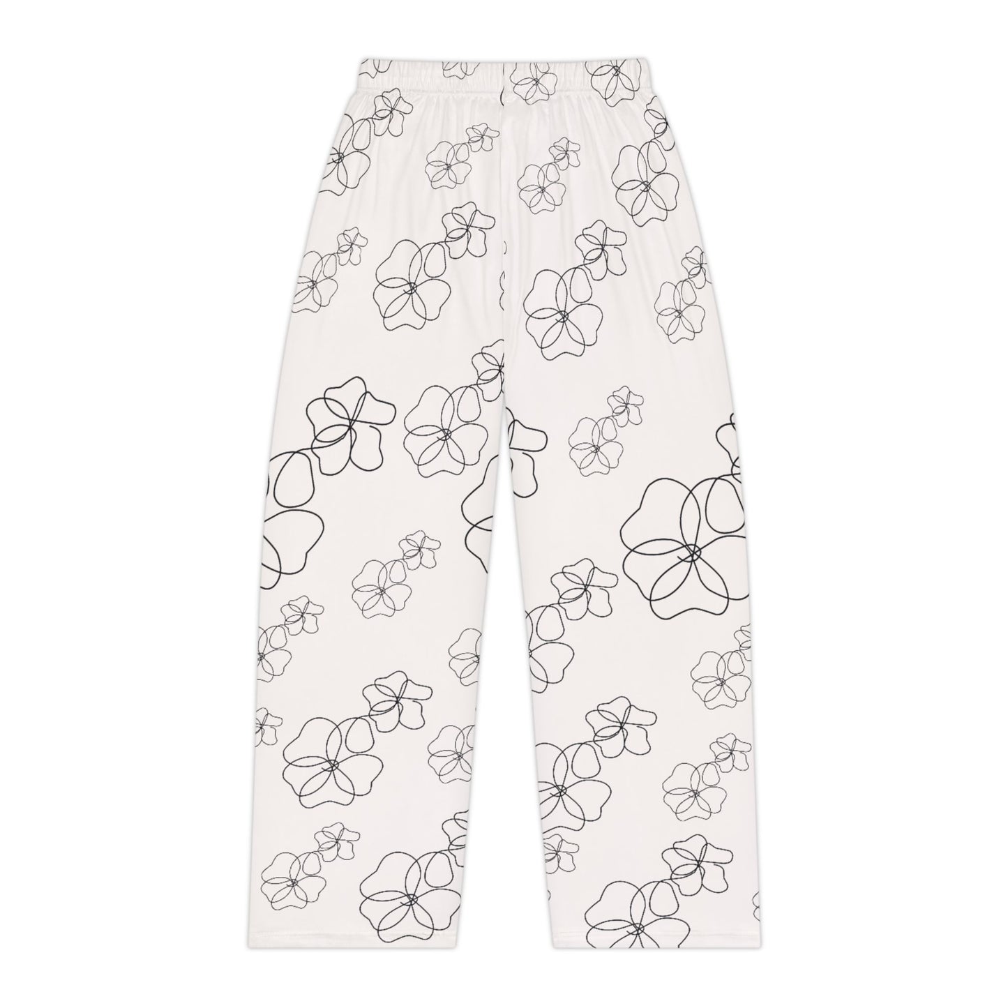 Women's Floral Line Art Pajama Pants — Soft Lounge Sleepwear