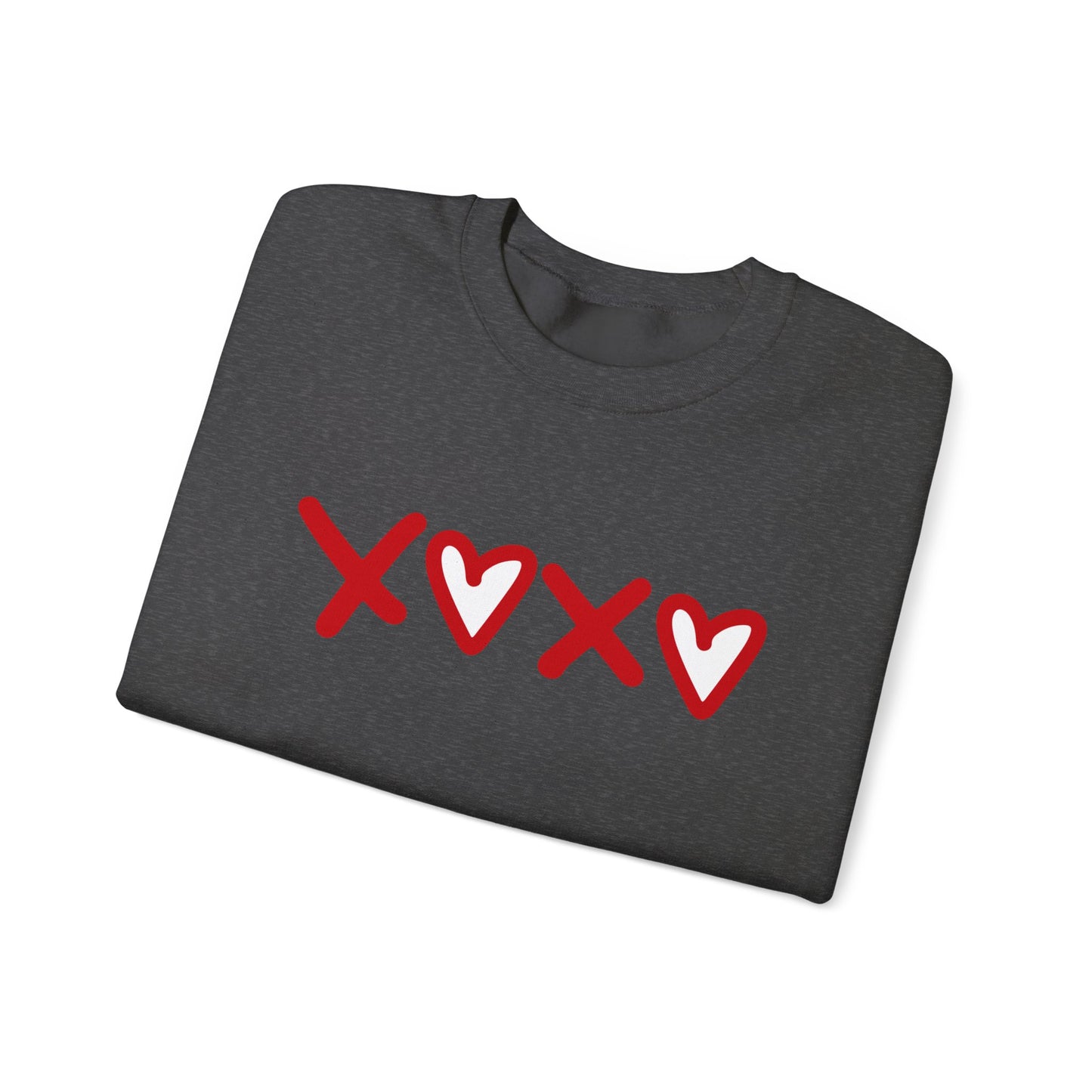 Crewneck Sweatshirt — Red XOXO Hearts Valentine’s Love Graphic