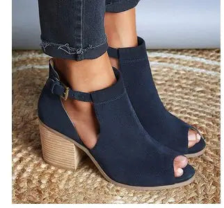 Fish Mouth Super High Heel Thick Heel Sandals for Women