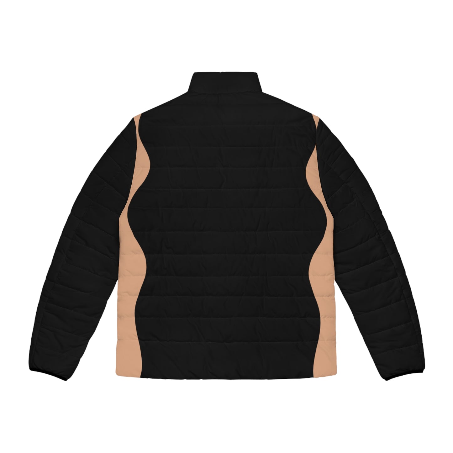 Wavy Colorblock Puffer Jacket