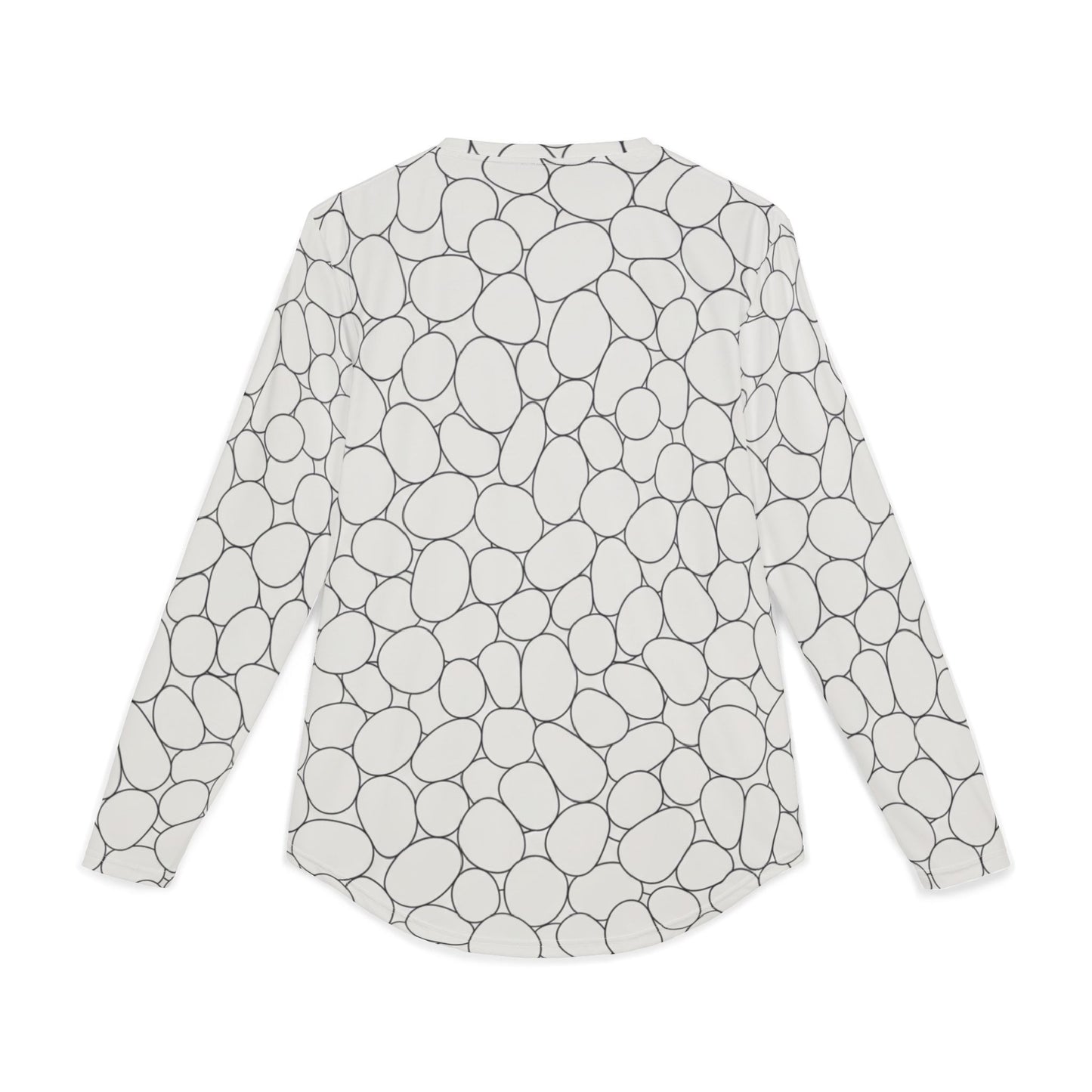 Pebble Pattern Men's UV Long-Sleeve Shirt — Sun Protection Fishing & Beach Top