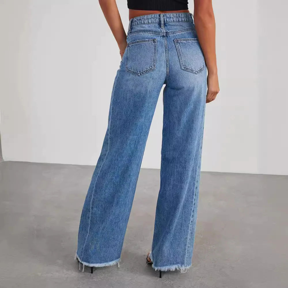 Frayed Hem Jeans