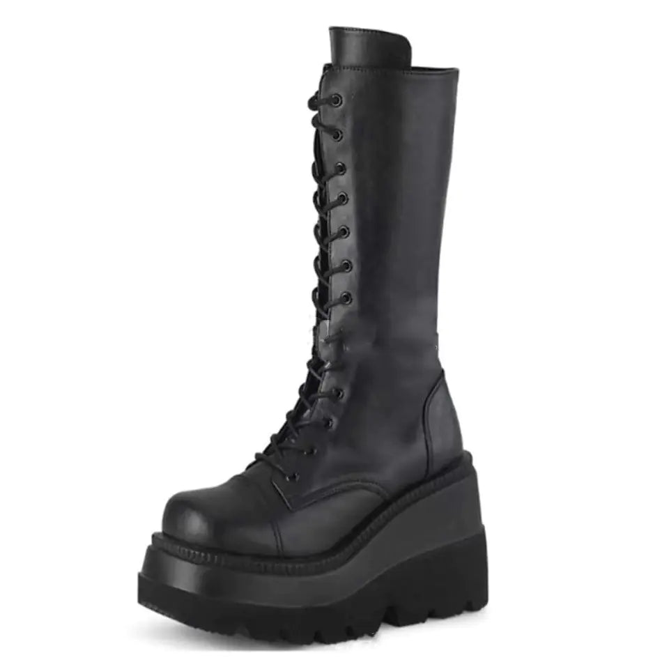 Wedge Heel Platform Boots
