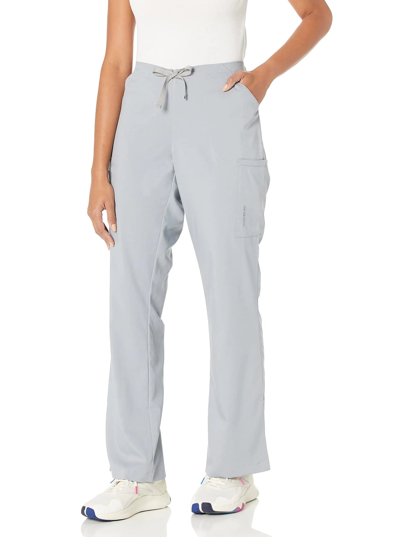 Womens Moderate Flare Leg Cargo Pant Grey