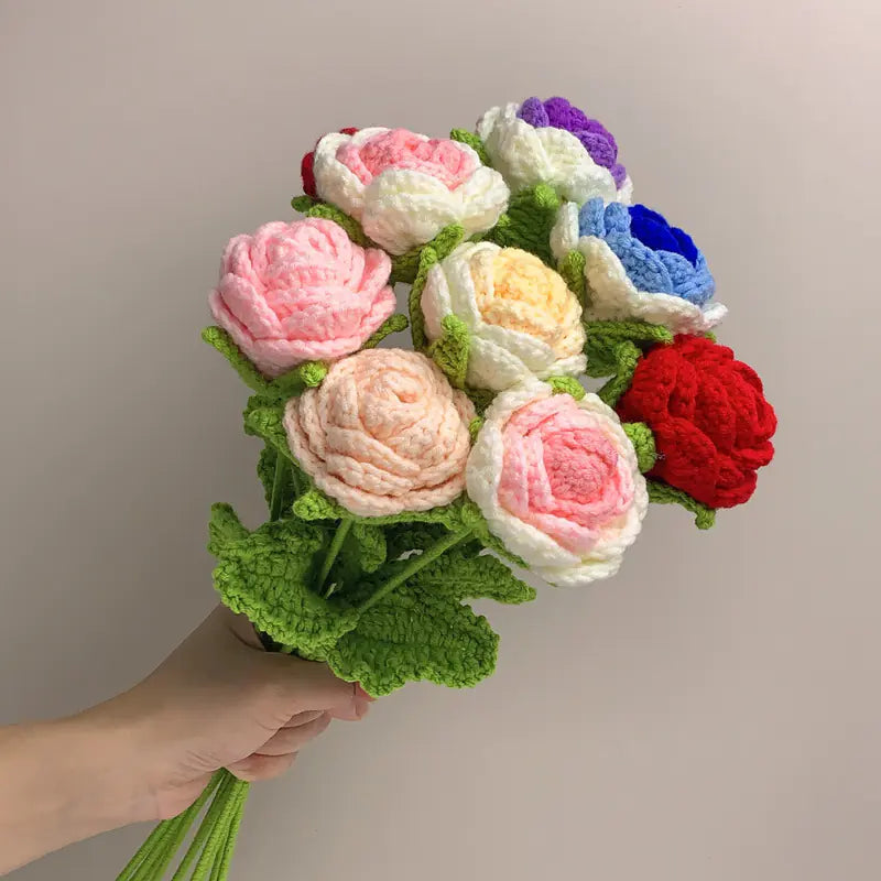 Hand-Woven Rose Bouquet for Valentine's and Mother's Day