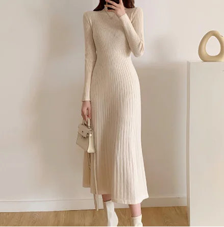 Knit A-Line Sweater Dress