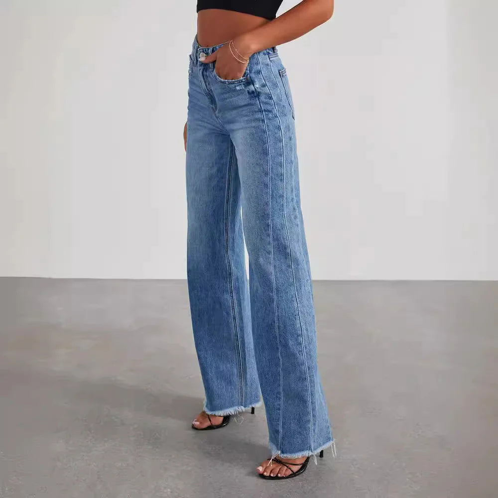 Frayed Hem Jeans